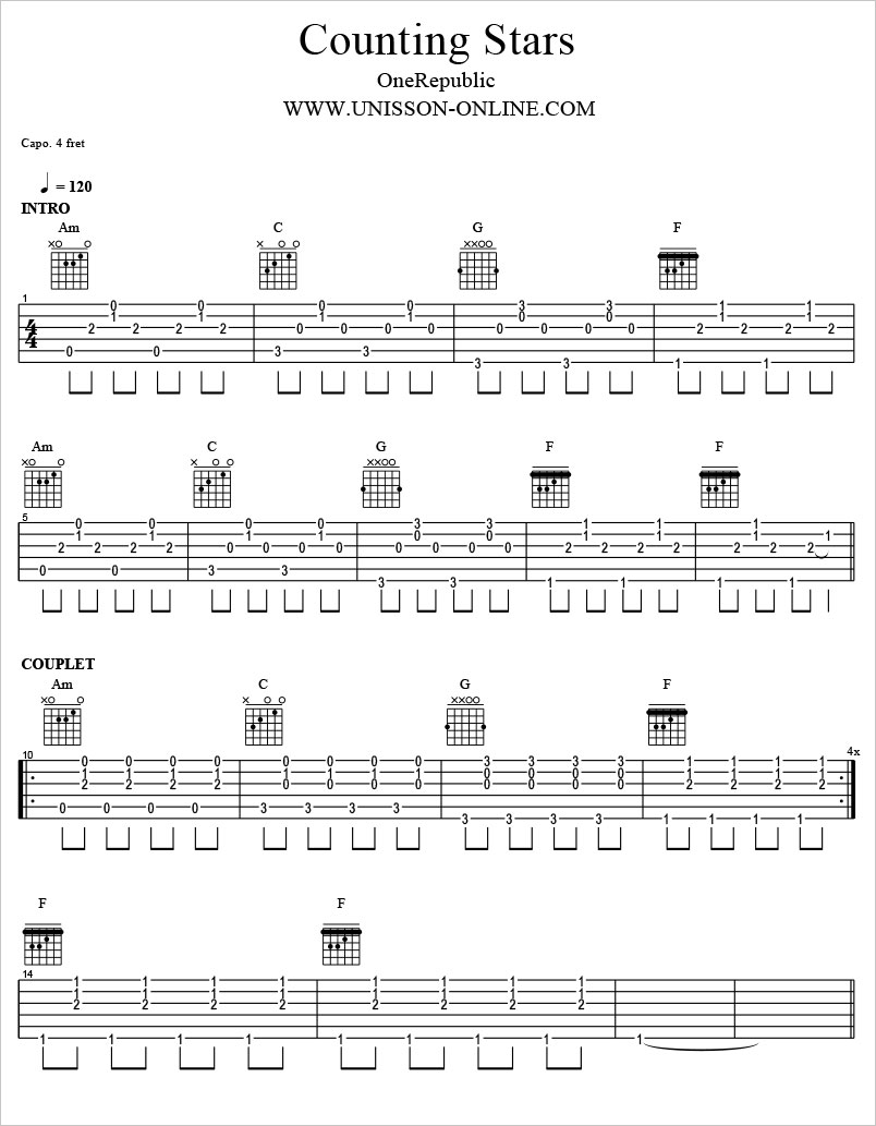 Counting-stars-One-republic-Tablature-Guitar-Pro